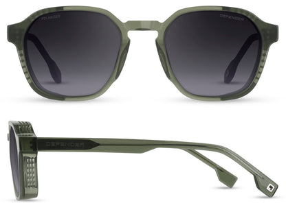 Defender Eyewear is ontworpen voor stoere mannen. Geïnspireerd door het iconische design van het voertuig combineren de brillen en zonnebrillen gedurfde vormen, technische innovatie en hoogwaardige afwerkingen.