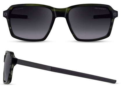 Defender Eyewear is ontworpen voor stoere mannen. Geïnspireerd door het iconische design van het voertuig combineren de brillen en zonnebrillen gedurfde vormen, technische innovatie en hoogwaardige afwerkingen.